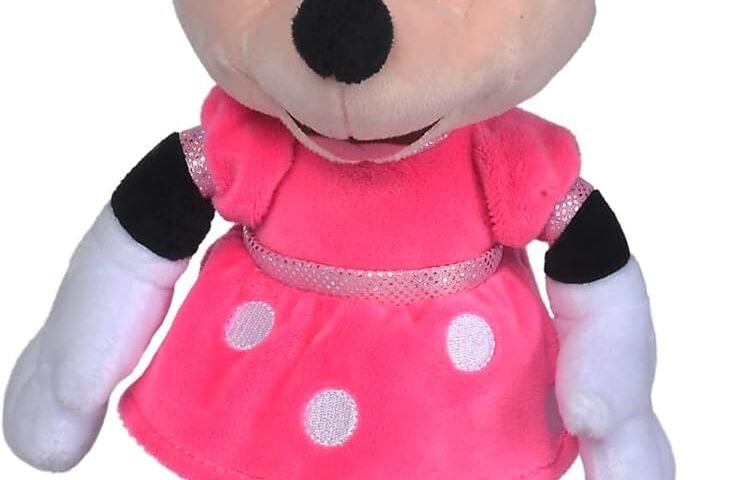 Disney - Minnie, 35 cm, Robe Rose, Peluche, à partir de 0 Mois