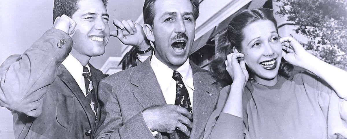 promotional still for make mine music 1947 with andy russell walt disney and dinah shore cropped