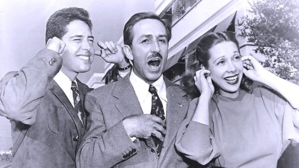 promotional still for make mine music 1947 with andy russell walt disney and dinah shore cropped